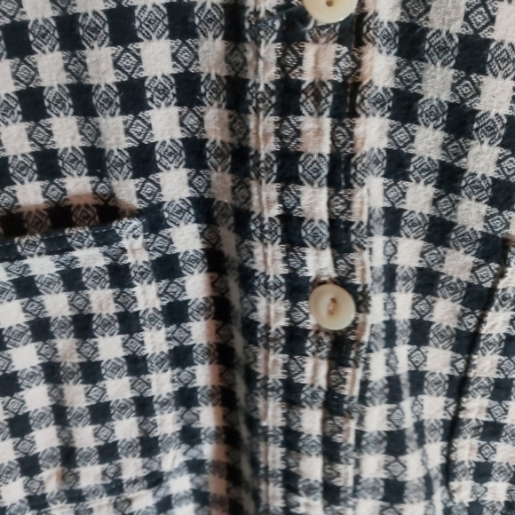 Dockers Black White Cotton Long Sleeve Button Down Shirt - Picture 3 of 7